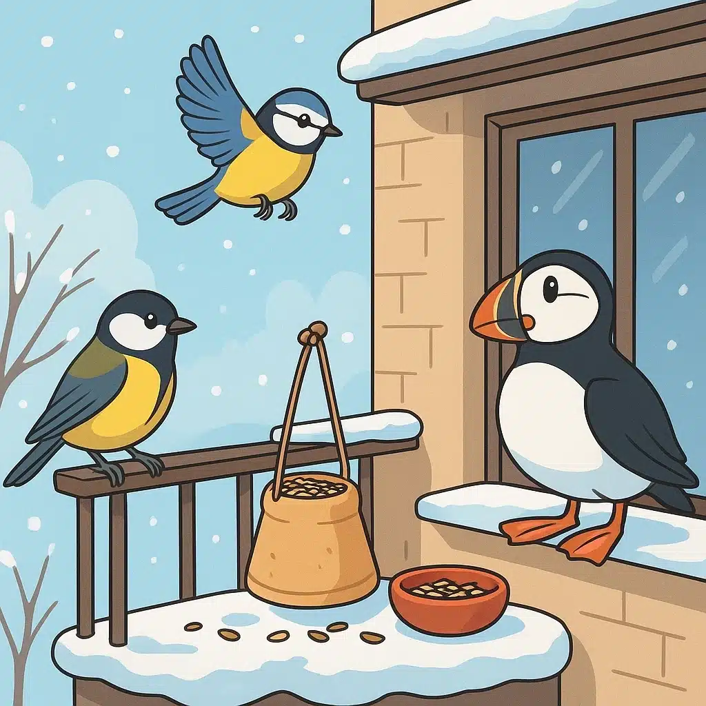 Aves que visitan balcones en invierno y cómo atraerlas sin comederos caros