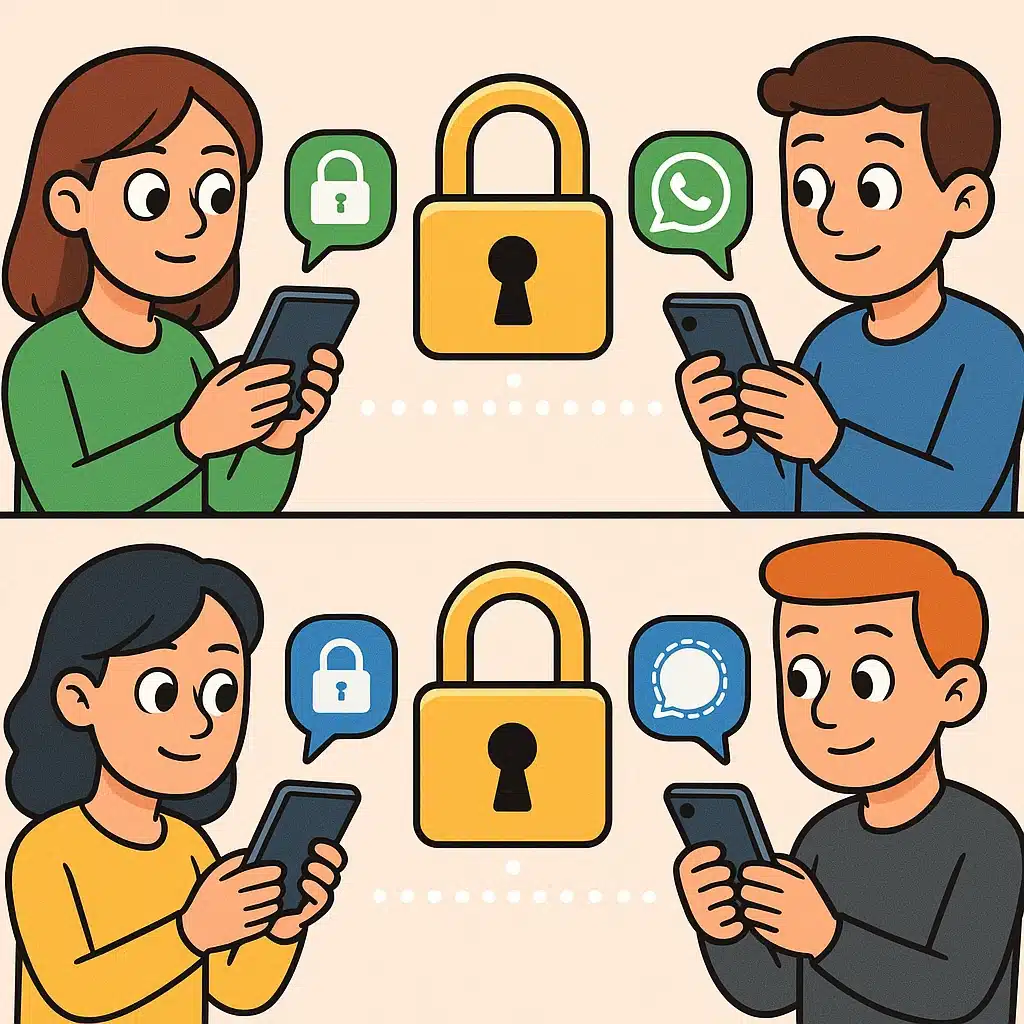 Cifrado de extremo a extremo explicado con ejemplos de WhatsApp y Signal