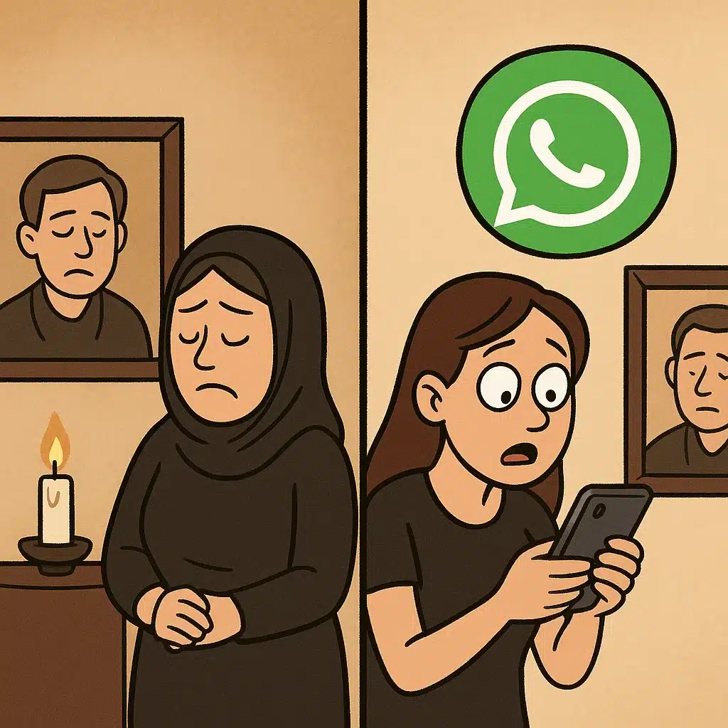 Cómo cambian los rituales de luto entre generaciones: de negro a WhatsApp