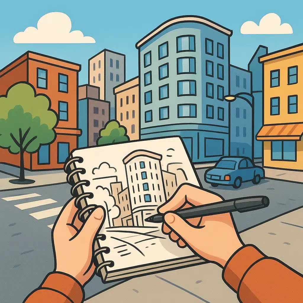 Cómo empezar dibujo urbano (‘urban sketching’) con libreta y boli