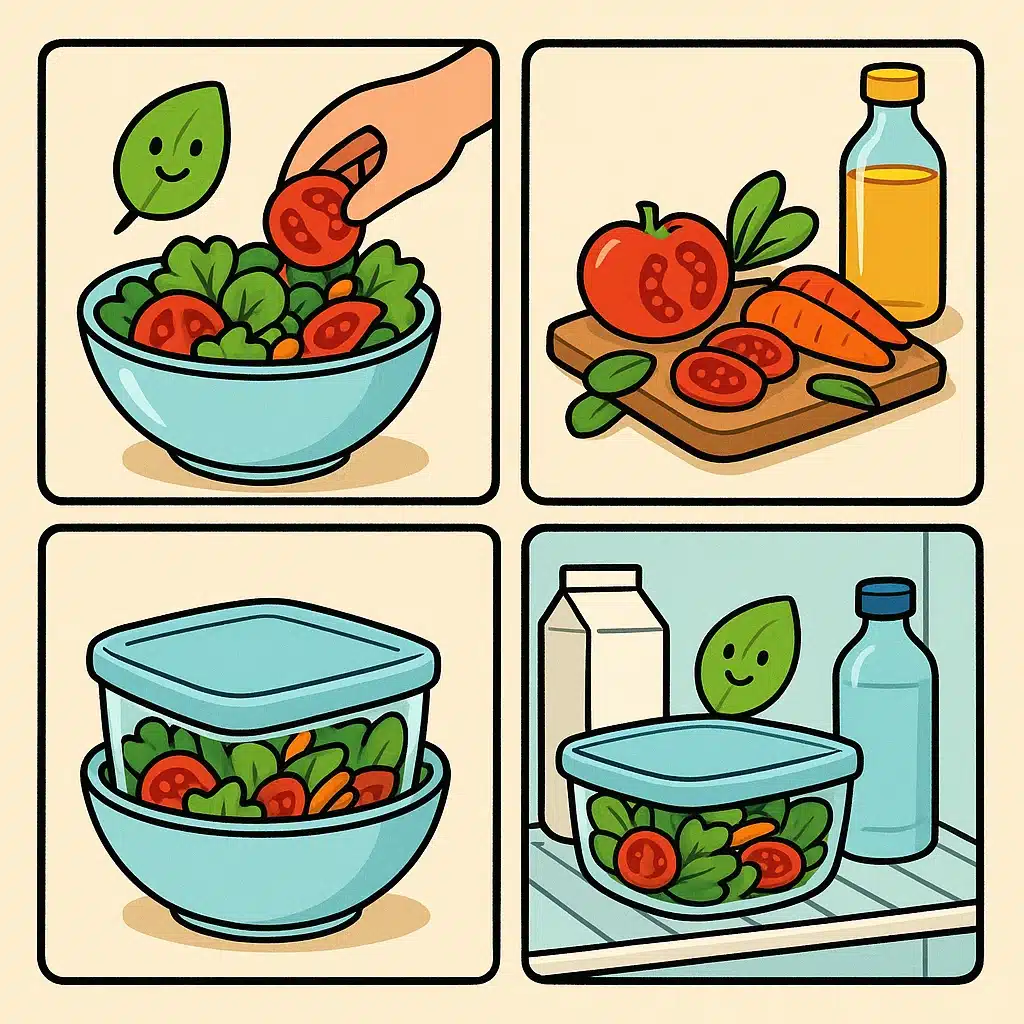 Cómo hacer ensaladas que aguantan 3 días en nevera sin ponerse tristes