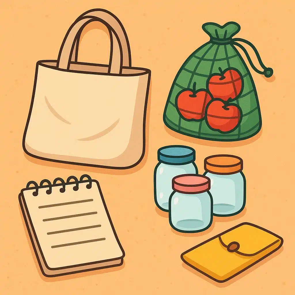Cómo hacer un ‘kit reutilizable’ para la compra semanal sin olvidos