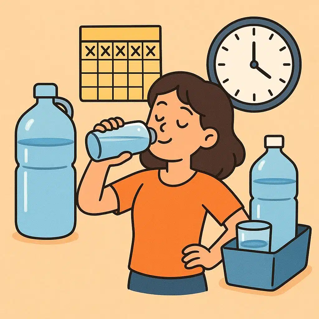 Cómo organizarte para beber más agua sin botellas gigantes ni apps