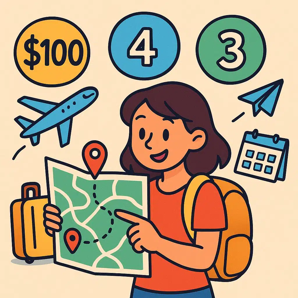 Cómo planear un viaje con presupuesto cerrado usando solo 3 números