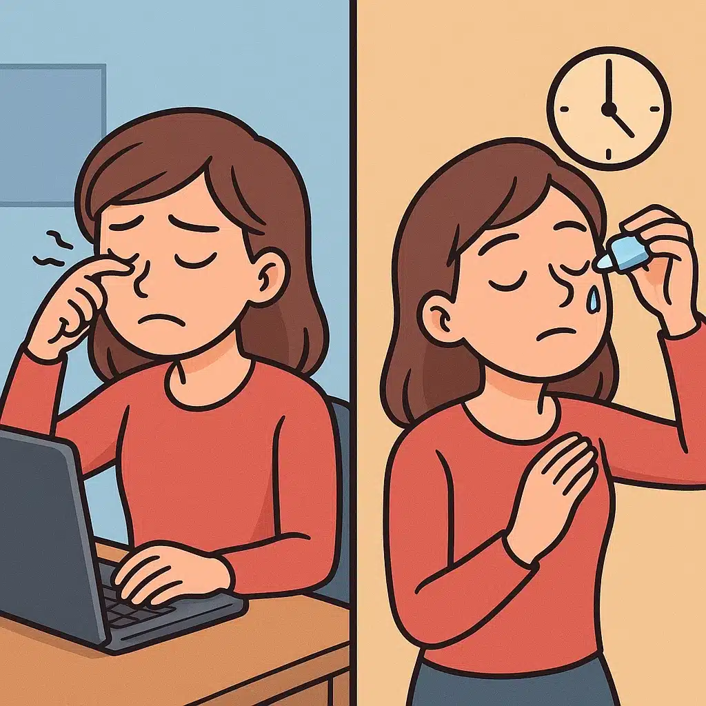 Cómo quitarte el picor de ojos por pantallas: pausas y lubricación simple