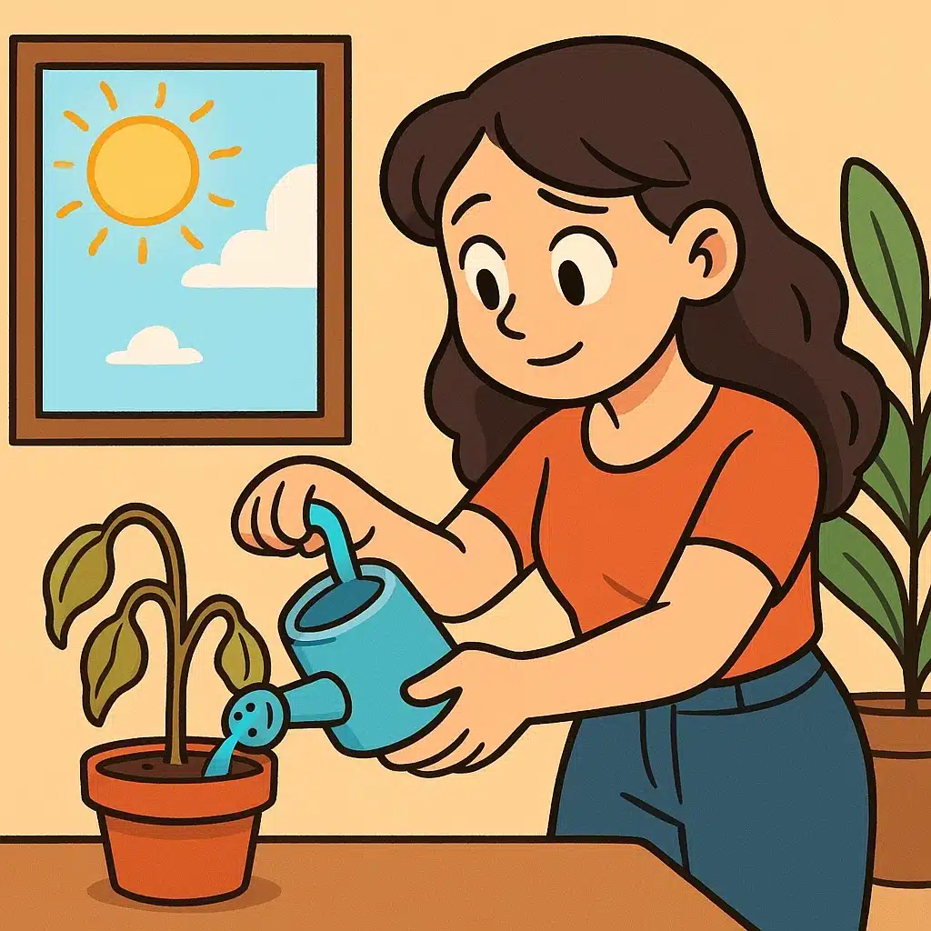 Cómo recuperar una planta ‘mustia’ por calor sin pasarte con el riego