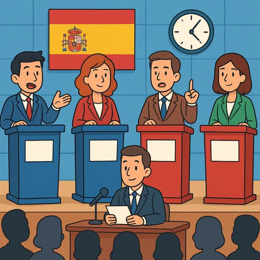 Cómo se organiza un debate electoral en España: tiempos, bloques y trucos comunes