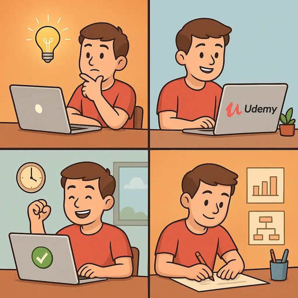 De cero a proyecto: aprovechar un curso de Udemy de principio a fin