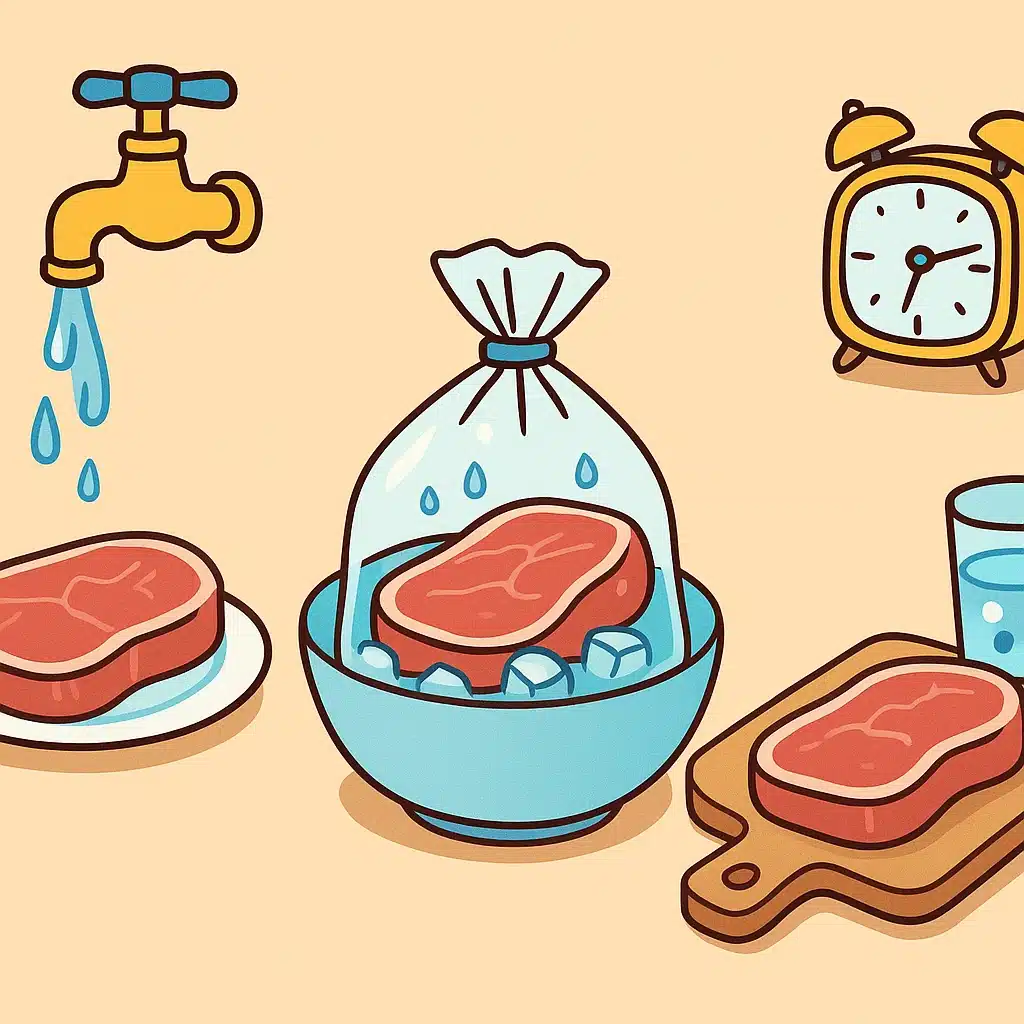 Descongelar carne rápido y seguro sin microondas: 3 métodos reales
