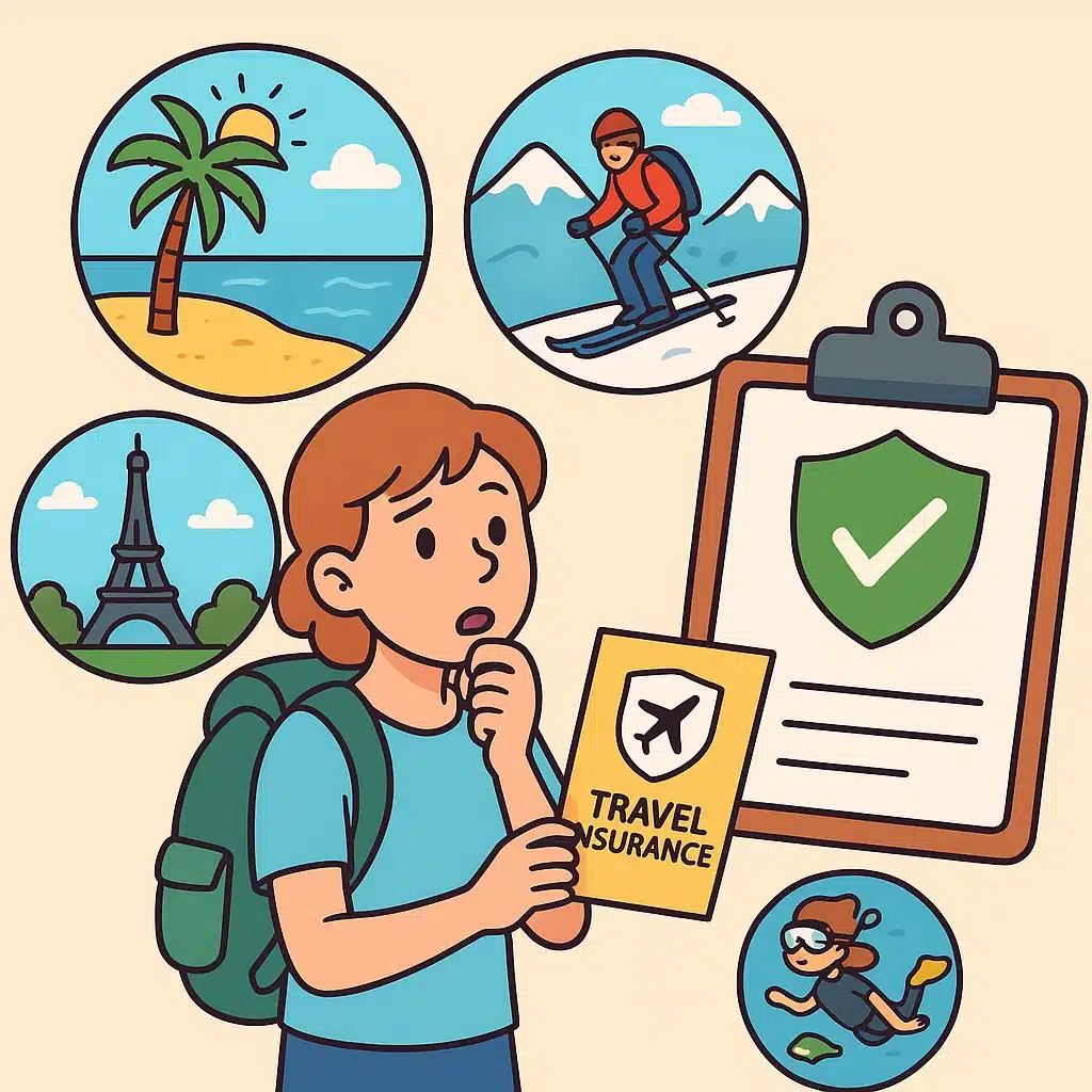 Elegir seguro de viaje según destino y actividades sin leer 20 páginas