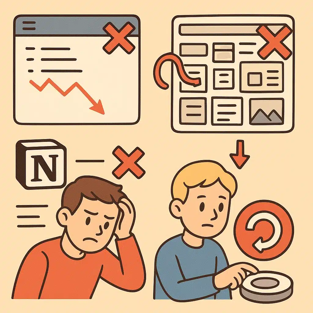 Errores comunes en Notion y cómo volver a lo esencial