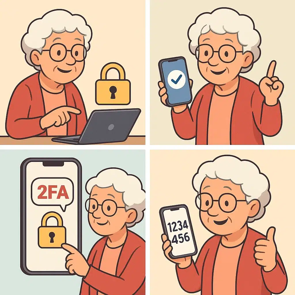 Guía de 2FA para personas mayores: activarlo sin líos en 4 apps clave