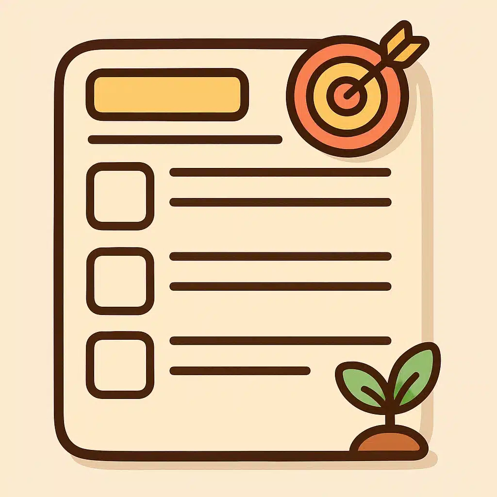 Plantilla rápida para planificar objetivos trimestrales en Notion o papel