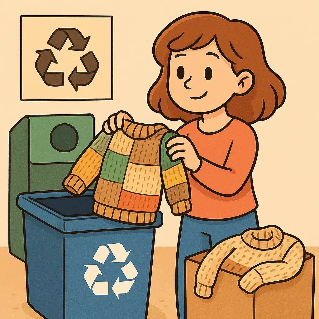 Qué hacer con ropa de tejidos mezclados para reciclar sin fastidiar contenedores