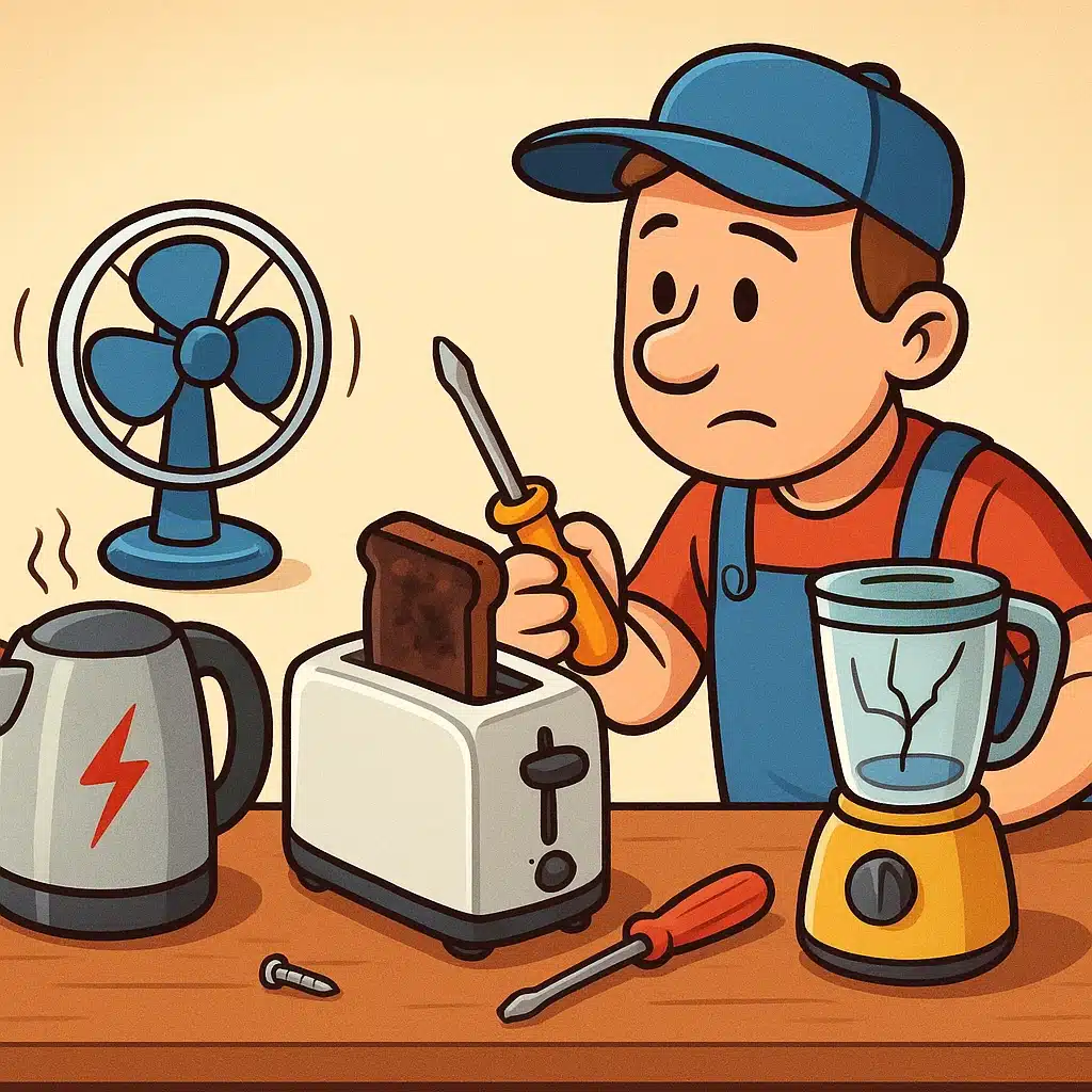 Reparar pequeños electrodomésticos por fuera: 4 averías típicas con solución casera