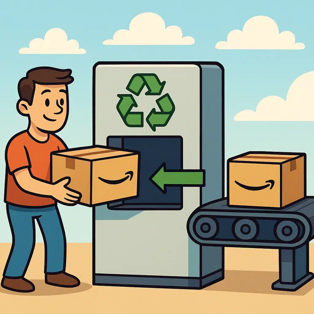 Reutilizar cajas de Amazon sin acumular: sistema de entrada/salida