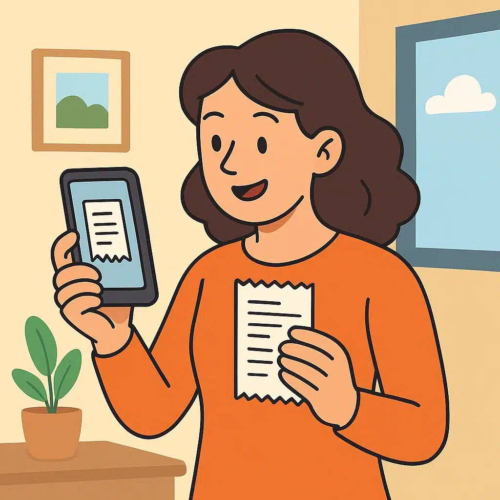 Sistema simple para guardar recibos con el móvil y encontrarlos al instante