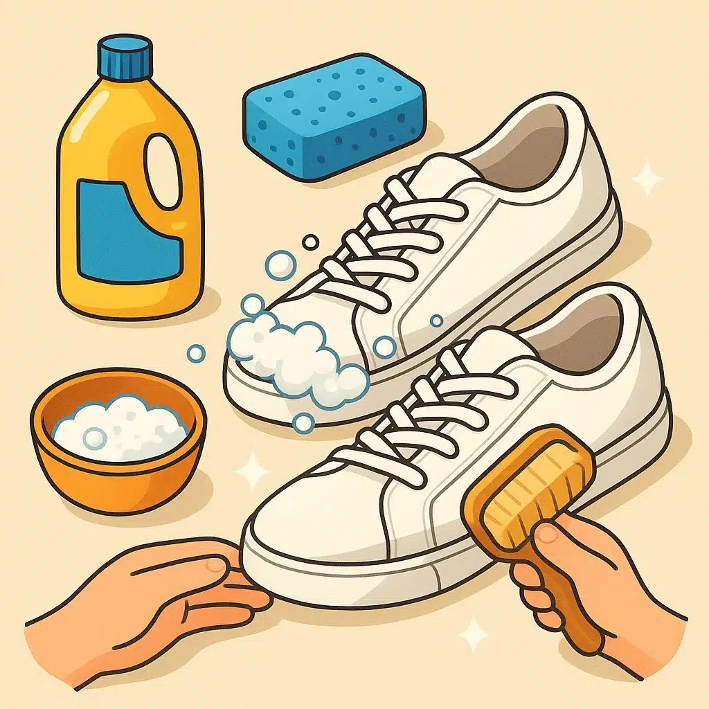 Guía para limpiar zapatillas blancas sin lavadora y sin amarillear