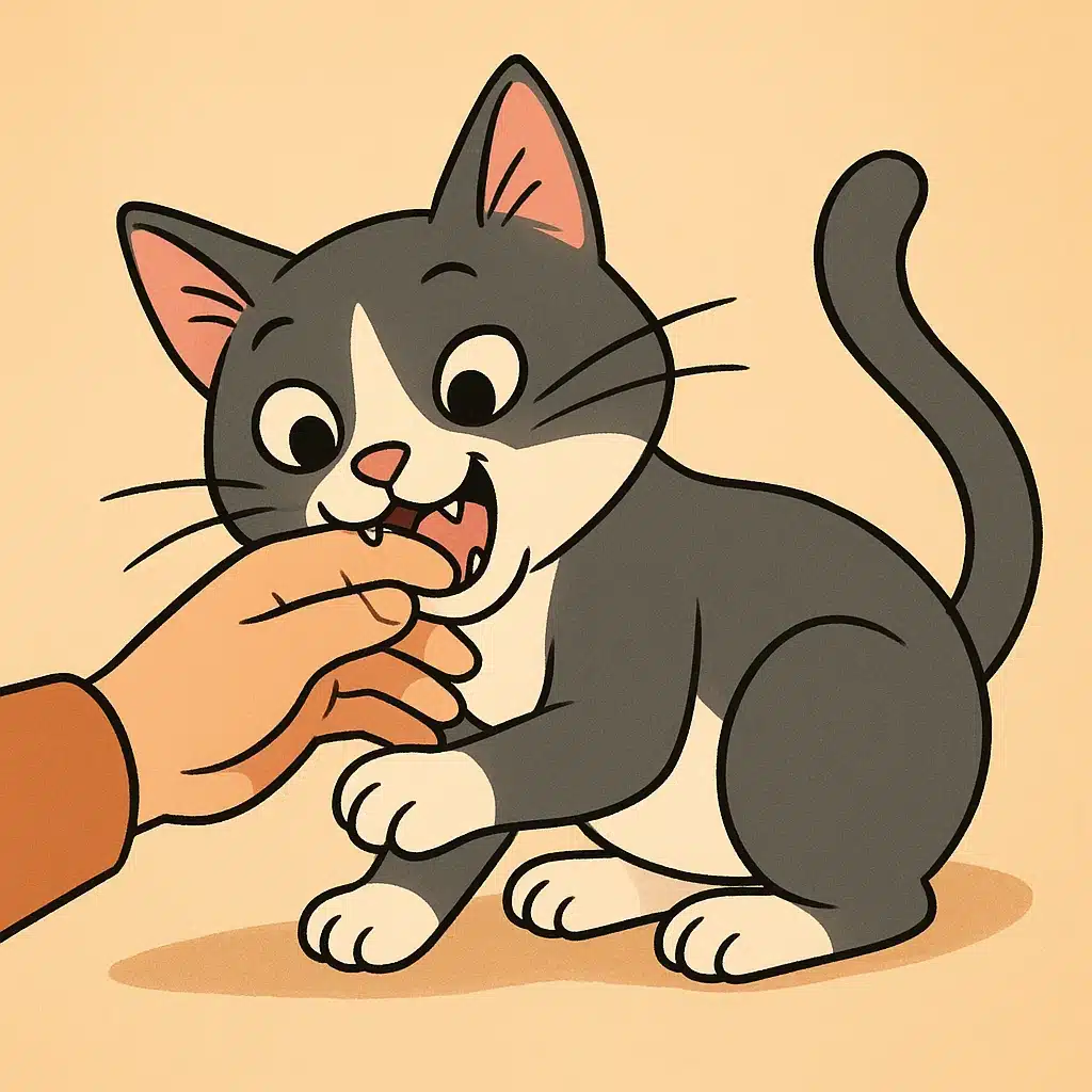 Por qué tu gato muerde suave al acariciarlo: juego, cariño o aviso