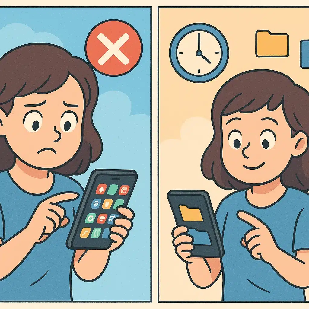 Cómo ordenar el móvil para que no te distraiga: 15 minutos, 3 carpetas