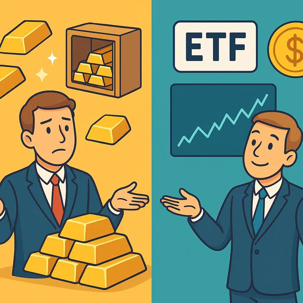Invertir en oro físico vs. ETF de oro: pros, contras y para quién es cada uno