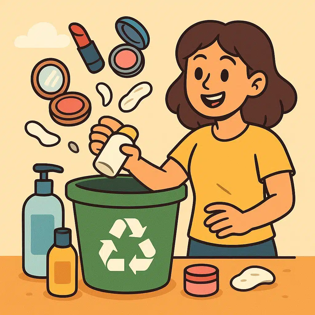 Reciclaje de cosméticos: qué hacer con envases mezclados y restos