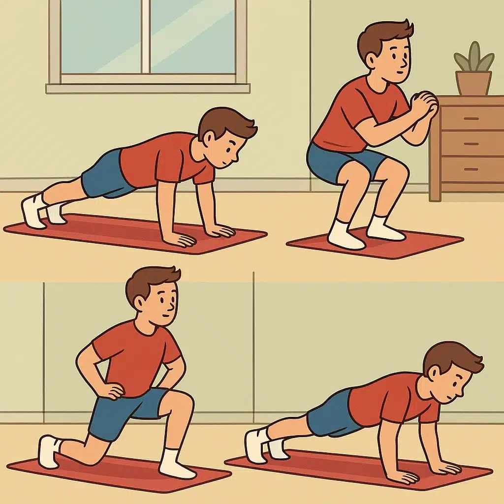 Entrenar fuerza en casa sin material: rutina progresiva de 4 semanas