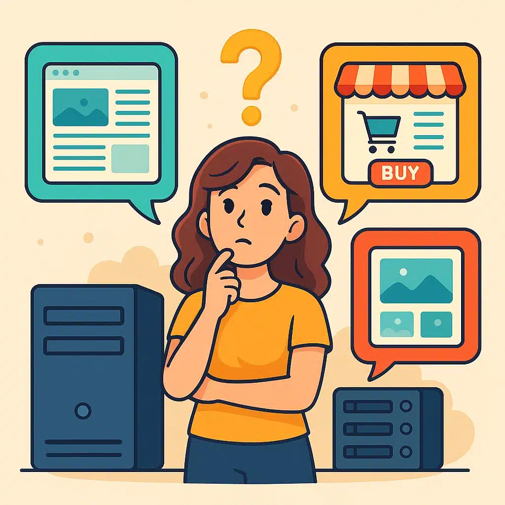 Cómo elegir hosting según tu web (blog, tienda, portfolio) con 3 preguntas clave