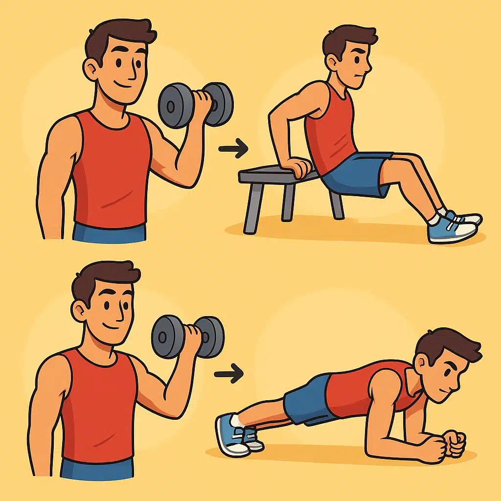 Brazos tonificados sin hacer mil flexiones: rutina corta con progresión