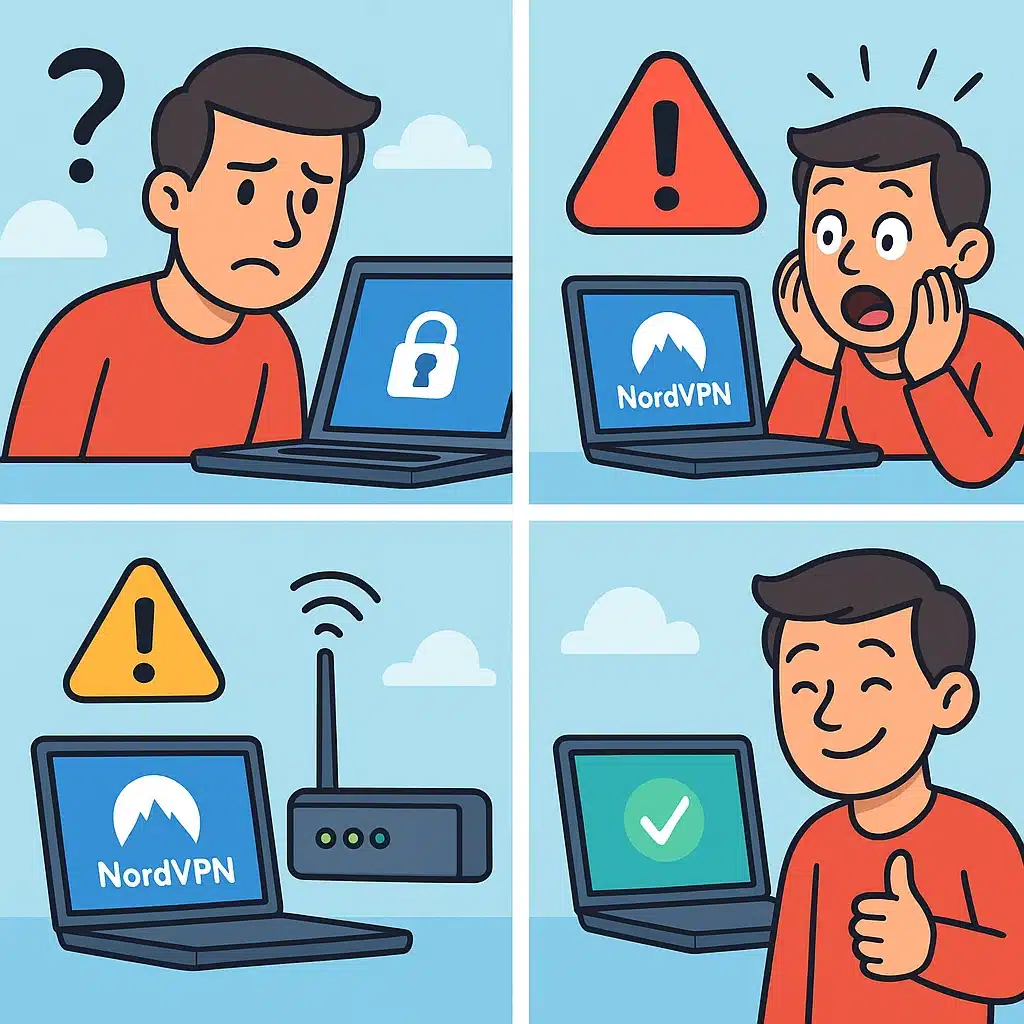 Errores habituales con NordVPN y arreglos rápidos