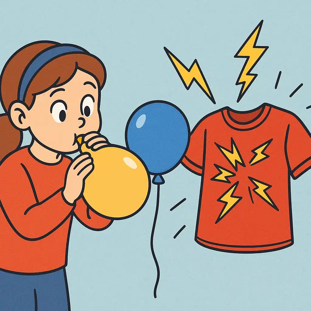 Por qué el plástico se electriza: estática explicada con globos y ropa
